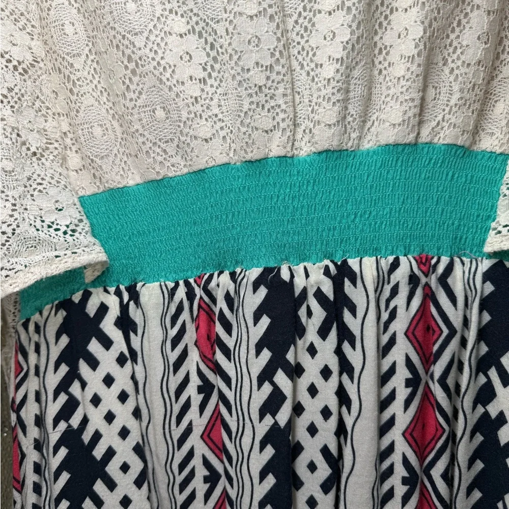 Flying Tomato Teal and Pink Bohemian Dress - Picture 4 of 5